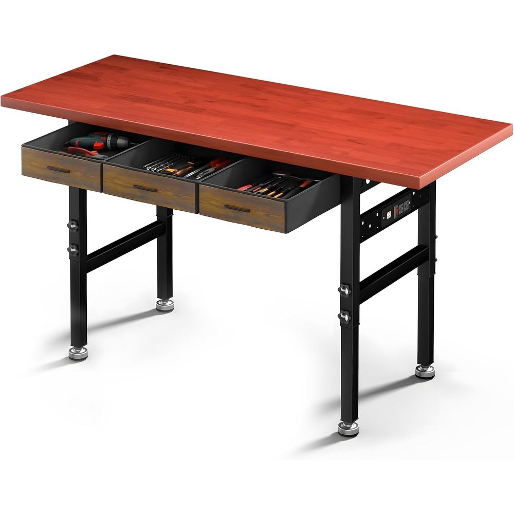 60in Adjustable Height Workben - đánh giá và giá Workbench Woodworking