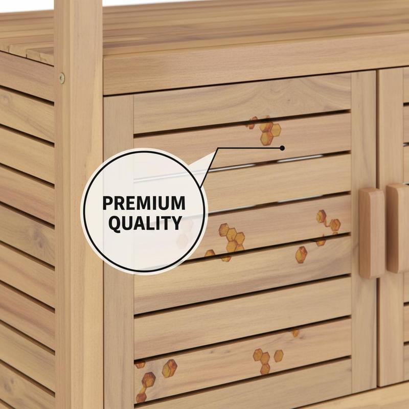 Outdoor Potting Bench Acacia W - đánh giá và giá Workbench Woodworking
