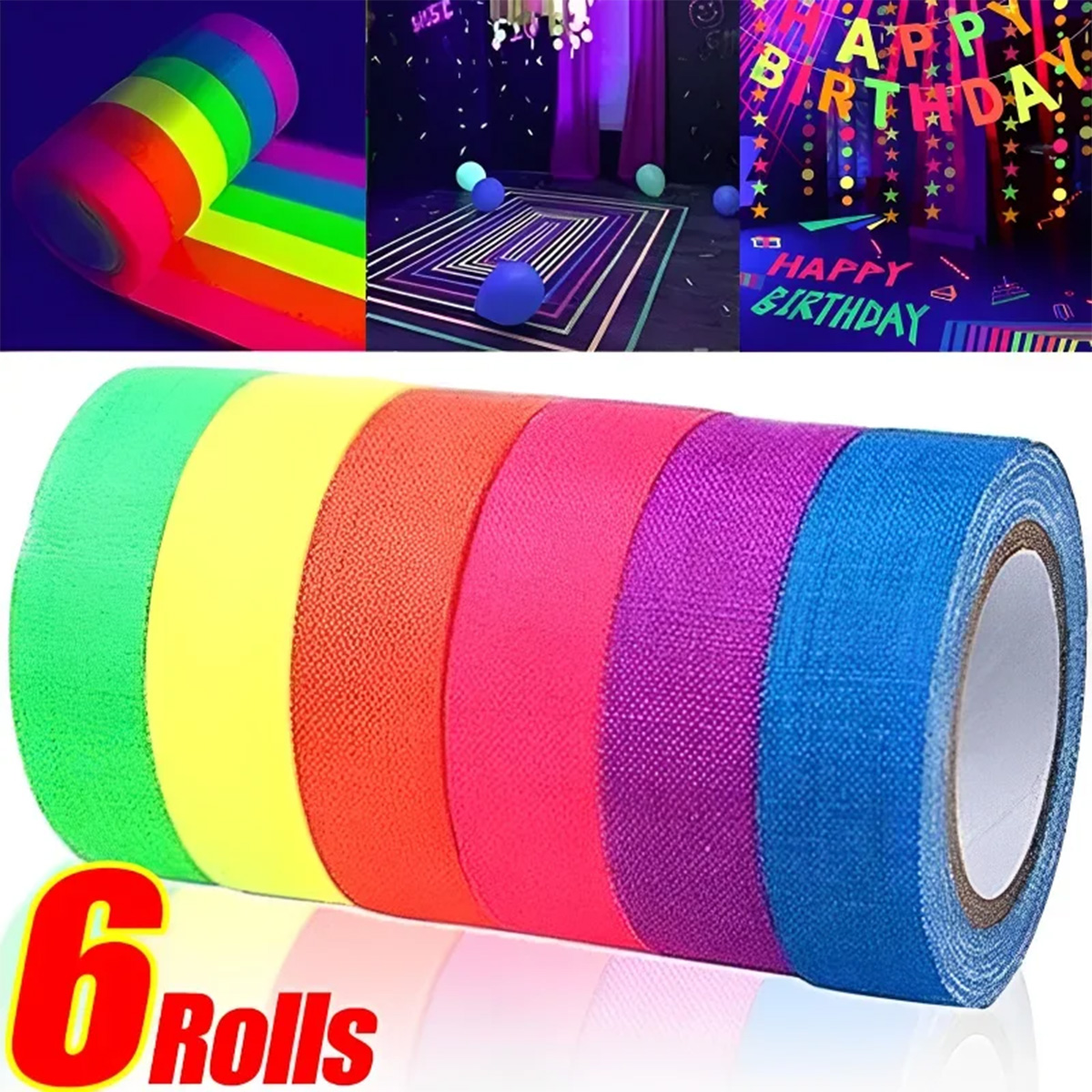 6-Pack Neon Fluorescent Tape S - đánh giá và giá Woodworking Uv Light