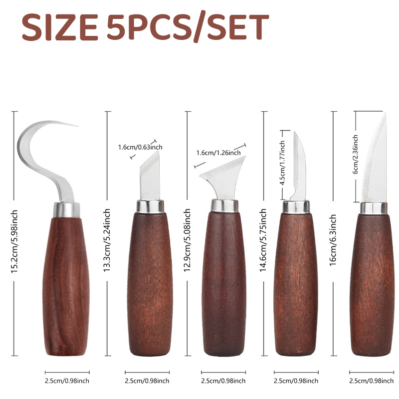 5pcs tools for wood carving Ch - đánh giá và giá Woodworking Knife