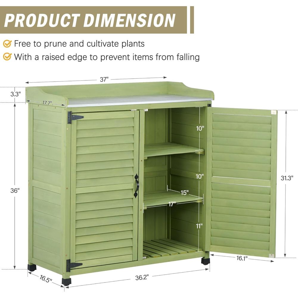 Outdoor Potting Bench with Met - đánh giá và giá Workbench Woodworking