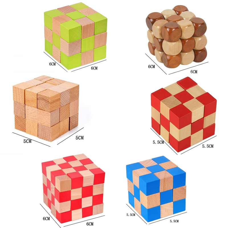 Square Snake Cube Wooden Brain - đánh giá và giá Woodworking Kids Toys