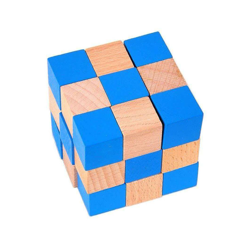 Square Snake Cube Wooden Brain - đánh giá và giá Woodworking Kids Toys