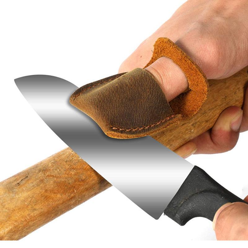 Cowhide Knife Sharpening Finge - đánh giá và giá Woodworking Kitchen Projects