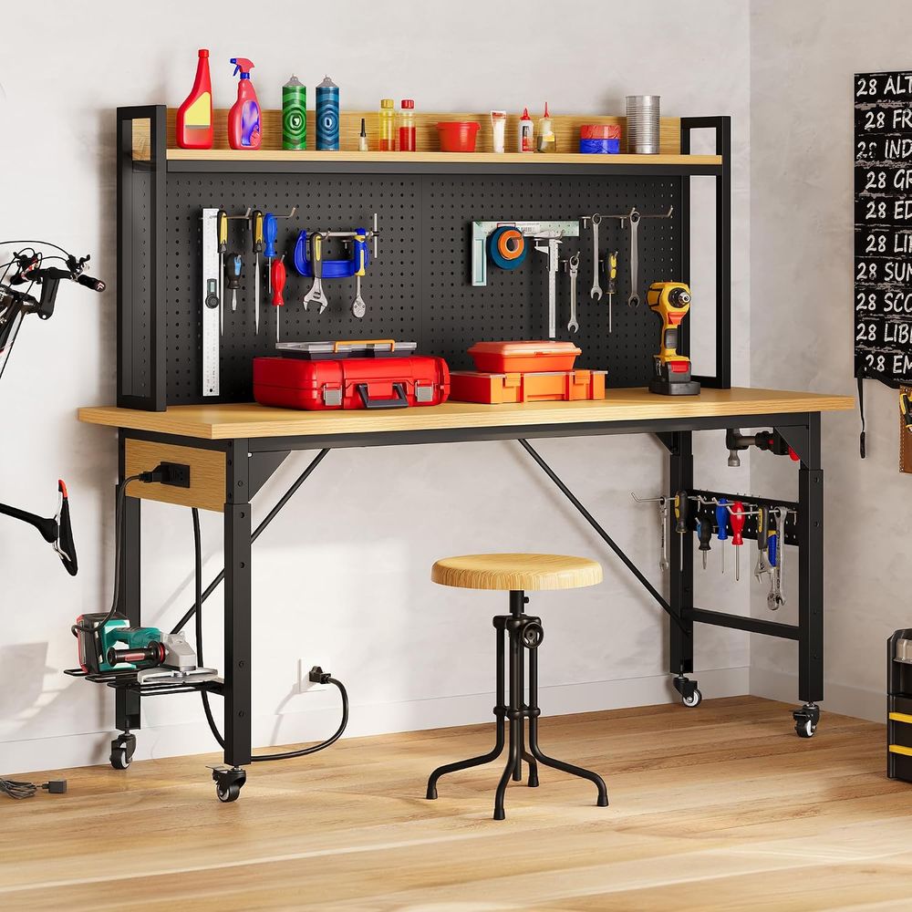 60in Heavy Duty Workbench with - đánh giá và giá Workbench Woodworking
