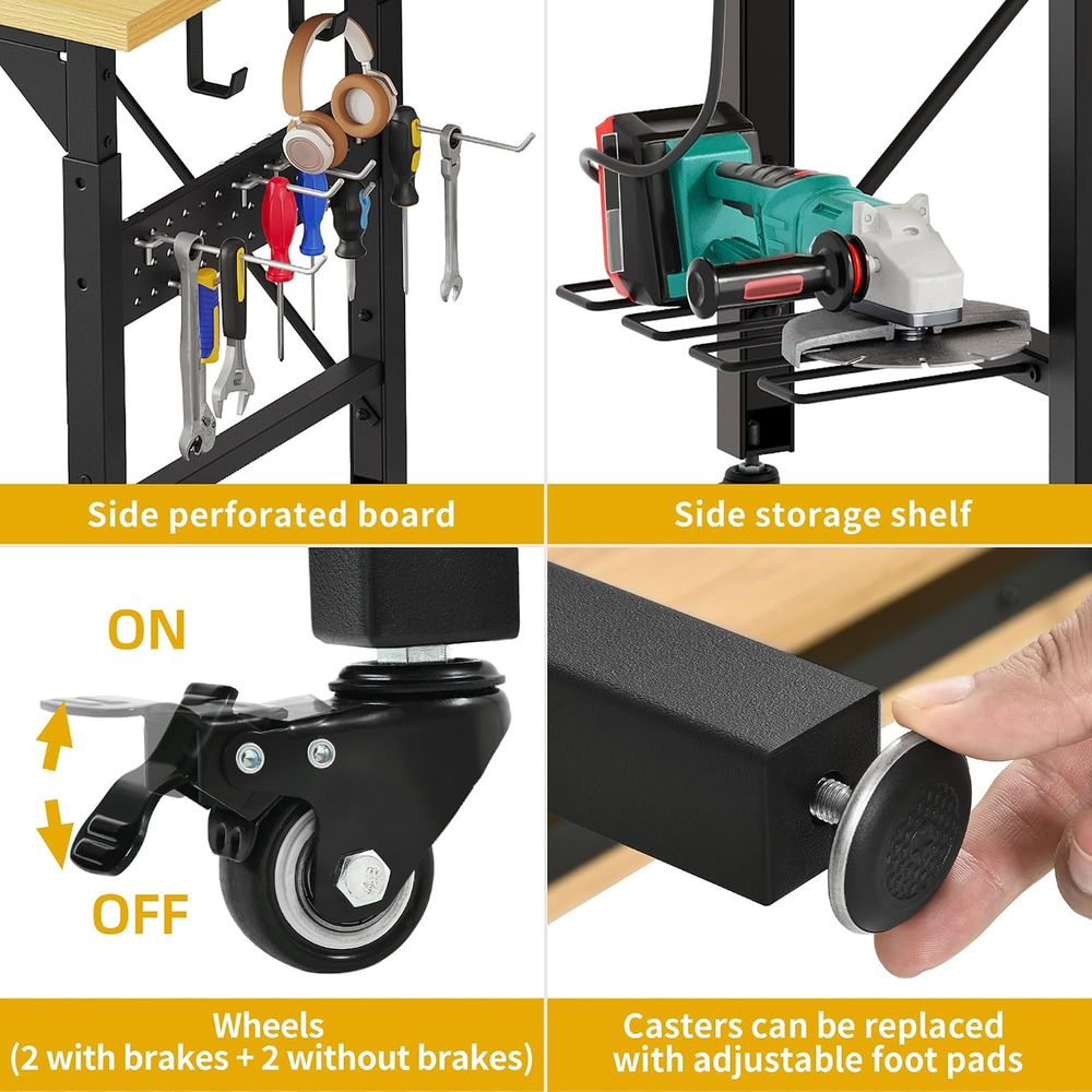 60in Heavy Duty Workbench with - đánh giá và giá Workbench Woodworking