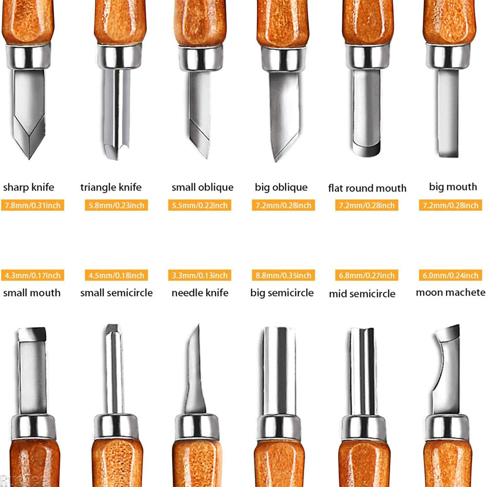 12Pcs SK2 Woodworking Carving  - đánh giá và giá Woodworking Knife